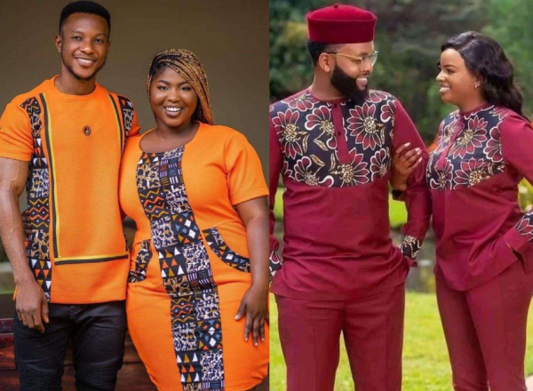 Baju dengan kombinasi kain dan material yang berbeda